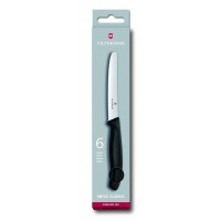 Набір кухонний Victorinox SwissClassic Tomato&Sausage Gift Set 6 ножів лезо 11см хвил. з чорн. ручкою