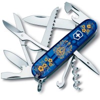 Ніж Victorinox Huntsman Ukraine 91мм,15функ,син.прозор ,Українські мотиви