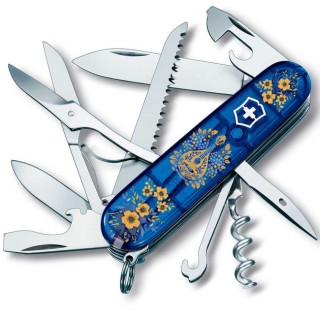 Ніж Victorinox Huntsman Ukraine 91мм,15функ,син.прозор ,Українські мотиви