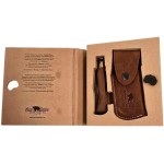 Ніж Old Bear Gift Box - Classic M, sheath in leather, walnut