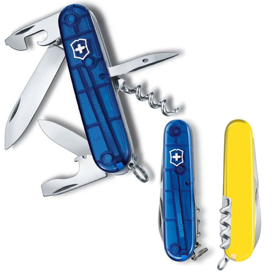Ніж Victorinox Spartan Ukraine 91мм,12функ,син.прозор-жовт