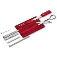 Ніж Victorinox Swisscard 82х54х4мм,10функ,черв.прозор (блістер)