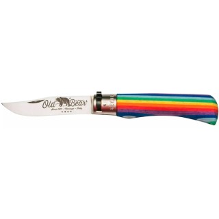 Ніж Old Bear Rainbow L, 420 steel, wood handle,, rainbow