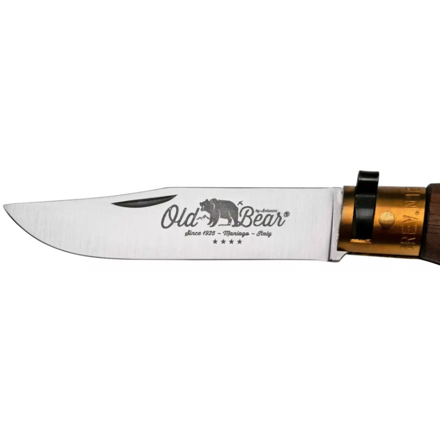 Ніж Old Bear Gift Box - Classic M, sheath in leather, walnut
