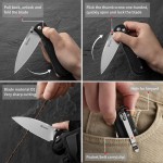 Ніж складаний туристичний Ganzo G771 (8.8 см) D2 / G10 чорний