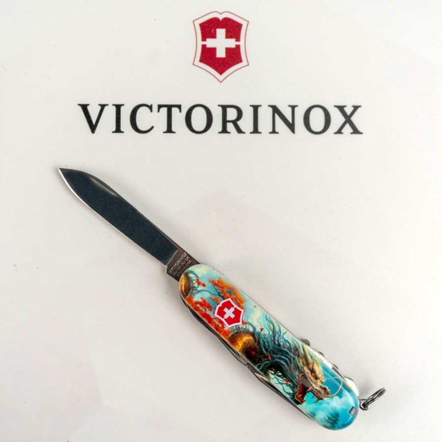 Ніж Victorinox Huntsman Zodiac 91мм,15функ ,Бойовий дракон