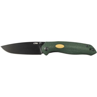 Ніж CJRB Aes Black Blade, AR-RPM9, Micarta green