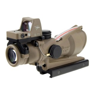 Комплект Trijicon приціл оптичний ACOG 4x32 BAC і приціл коліматорний RMR 3.25 МОА FDE