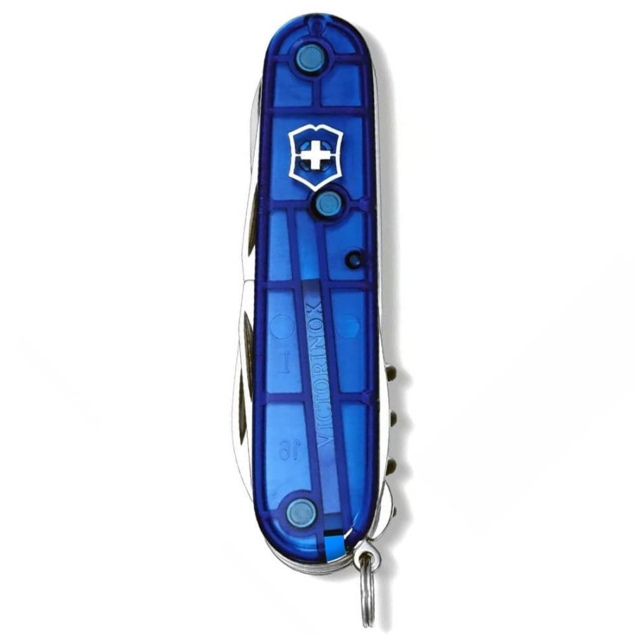 Ніж Victorinox Huntsman Ukraine 91мм,15функ,син.прозор-жовт.прозор