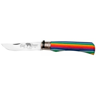 Ніж Old Bear Rainbow XL, 420 steel, wood handle,, rainbow