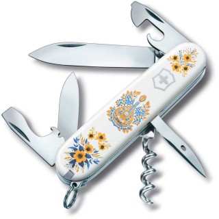 Ніж Victorinox Spartan Ukraine 91мм,12функ,біл ,Українські мотиви