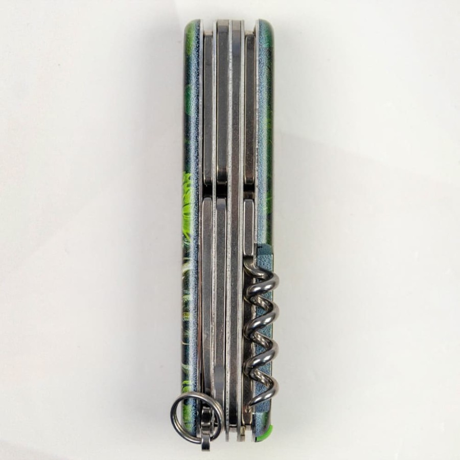 Ніж Victorinox Huntsman Zodiac 91мм,15функ ,Зелений дерев'яний дракон