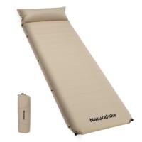 Килимок самонадувний одномісний з подушкою Naturehike CNK2450WS020, 100 мм, бежевий