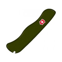 Накладка на ніж Victorinox 111мм green передня з лого (Va+)