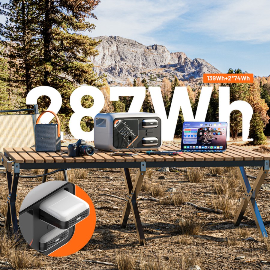 Портативна зарядна станція Litheli FLINT В288, 300Вт, 287 Вт·год + 2 Power Bank