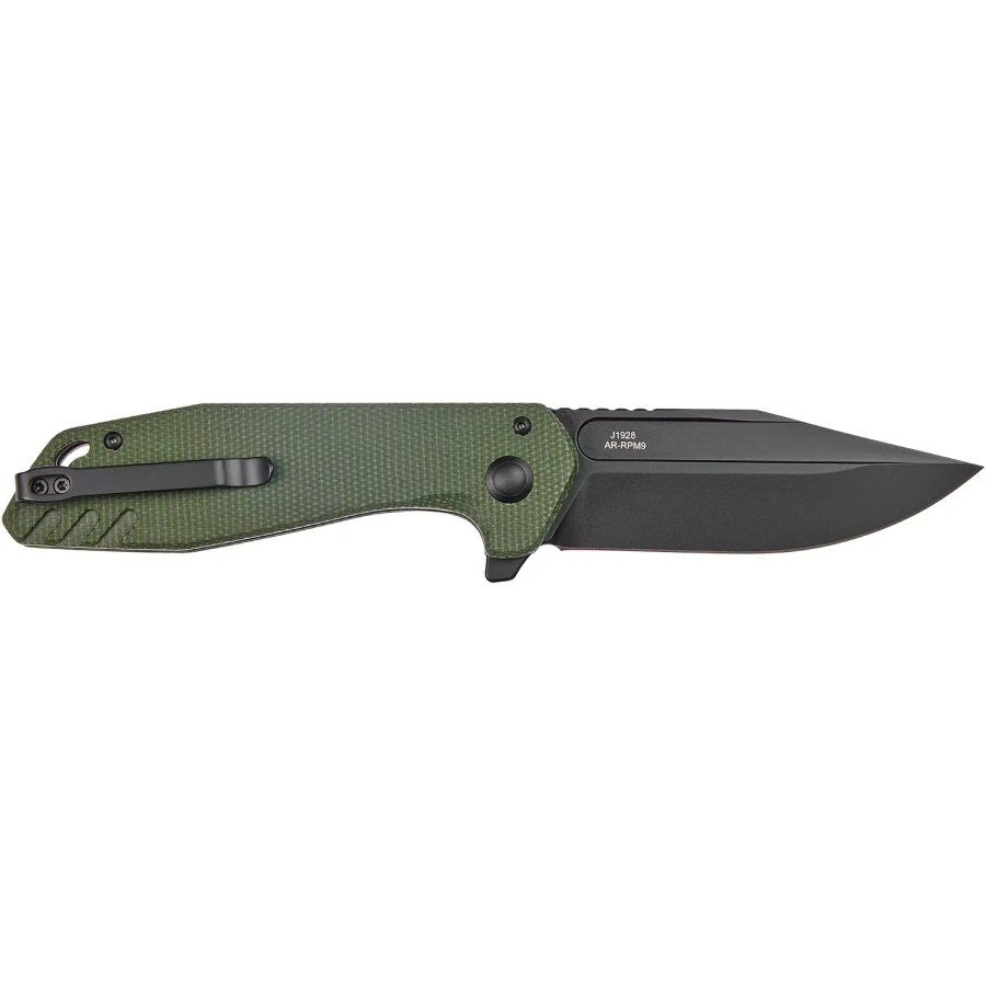Ніж CJRB Riff BB, AR-RPM9 Steel, Micarta green