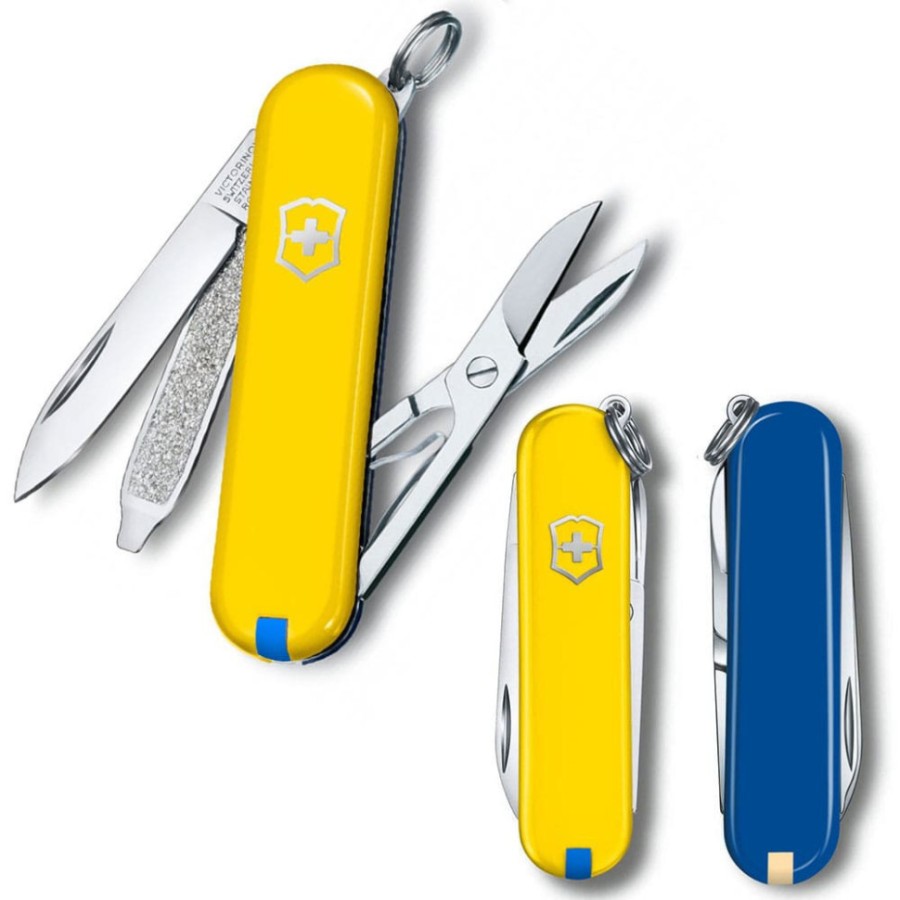 Ніж Victorinox Classic SD Ukraine 58мм,7функ,жовт-син