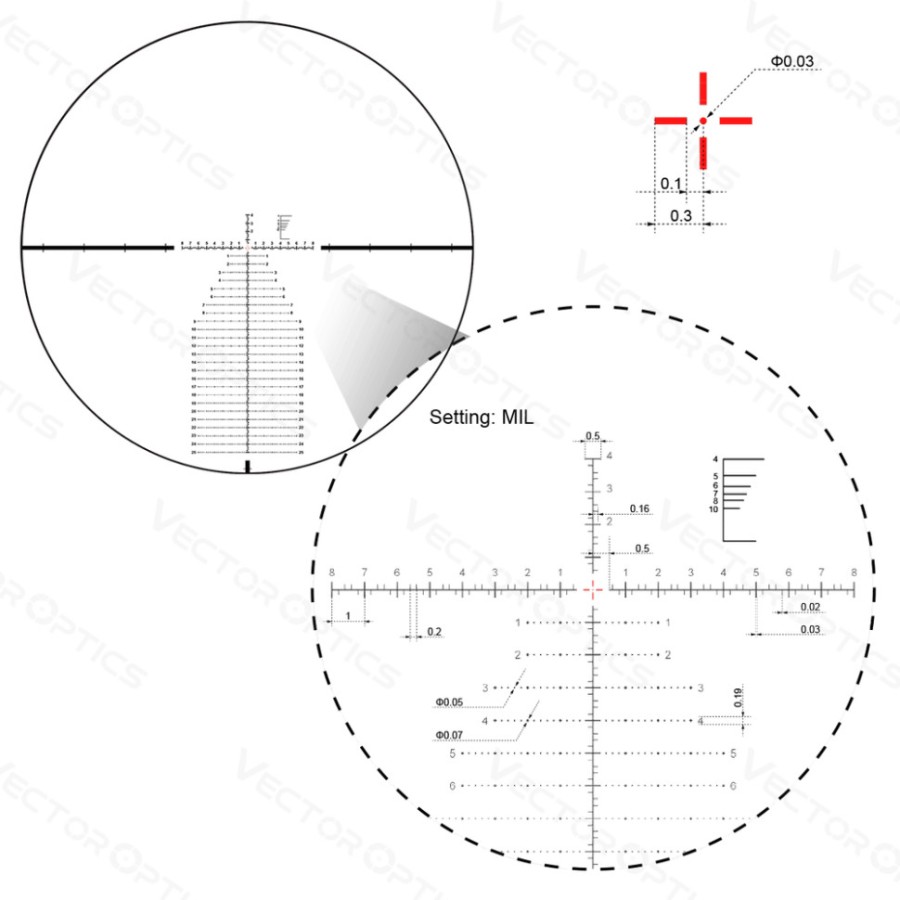 Приціл оптичний Vector Optics Continental 5-30x56 (34mm) illum. FFP Ranging