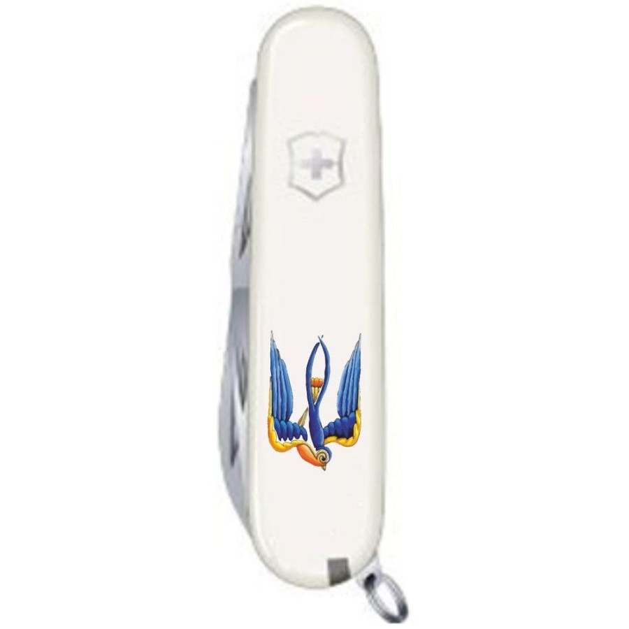 Ніж Victorinox Spartan Ukraine 91мм,12функ,біл ,Ластівка