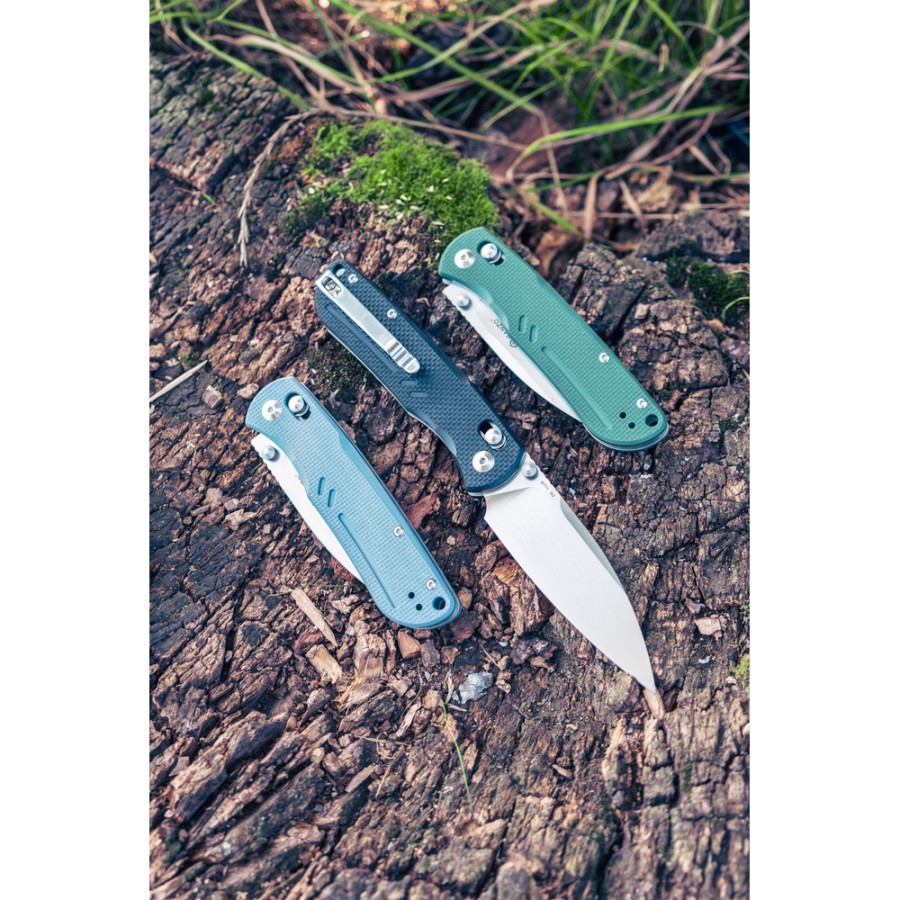 Ніж складаний туристичний Ganzo G771 (8.8 см) D2 / G10 зелений