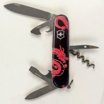 Ніж Victorinox Spartan Zodiac 91мм,12функ,чорн ,Червоний дракон