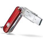 Ніж Victorinox Midnite Manager@work 58мм,10функ,черв.прозор ,USB3.0,3.1 32Gb