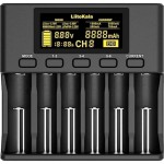 Універсальний зарядний пристрій LiitoKala Lii-S6 EU на 6 каналів + автомобільний кабель