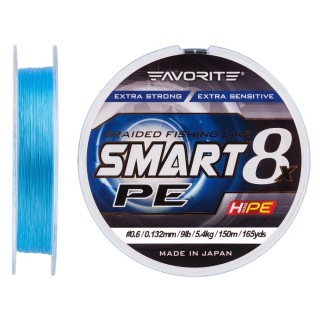 Шнур Favorite Smart PE 8x 150м (sky blue) #0.6/0.132mm 9lb/5.4kg