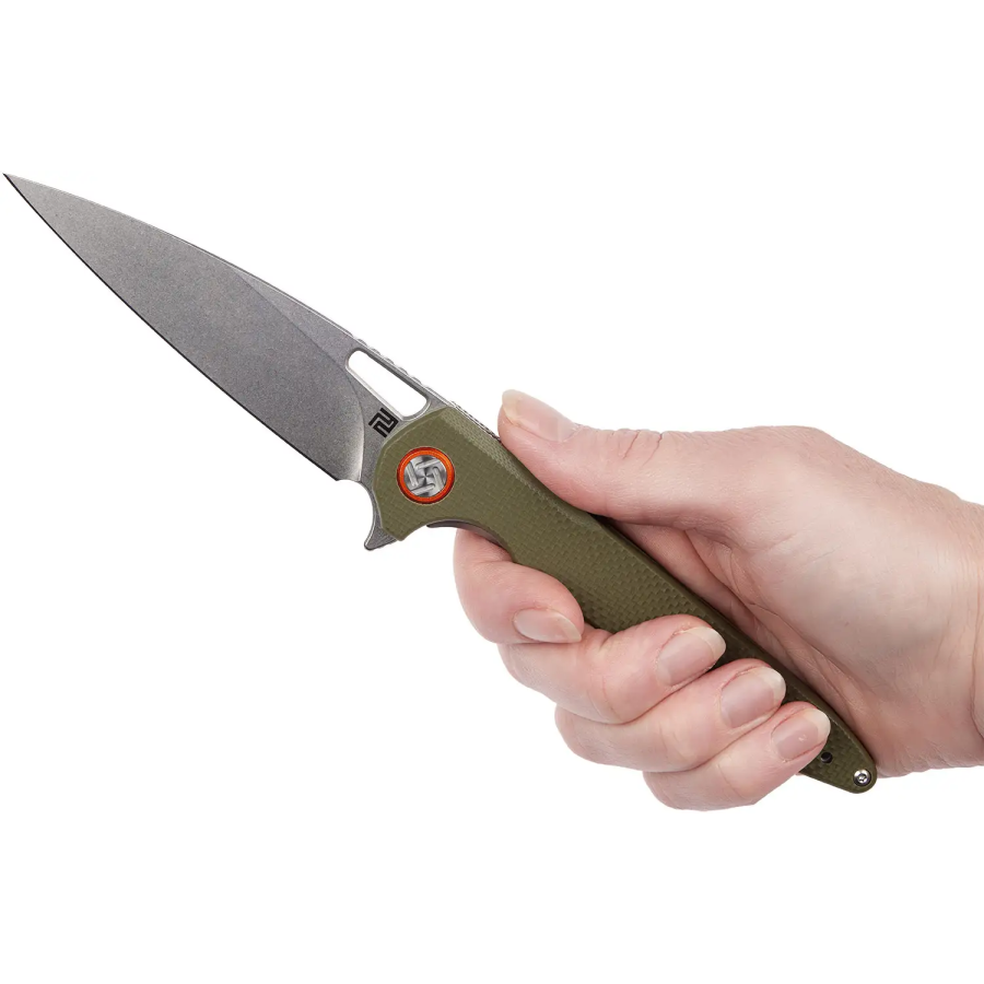 Ніж Artisan Archaeo G-10, D2 green