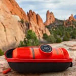 Портативна еспресо-кавоварка Wacaco Nanopresso червона з чохлом, механічна, для меленої кави