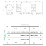 Моноблок ROME Decumanus M4 - QM. H1-38, Ø34mm, Сплав. Picatinny, 6 crews (M4x10)