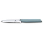 Кухонний ніж Victorinox Swiss Modern Paring лезо 10см хвил. з блакит. ручкою