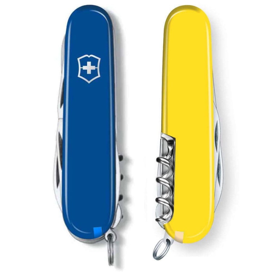Ніж Victorinox Climber Ukraine 91мм,14функ,син-жовт