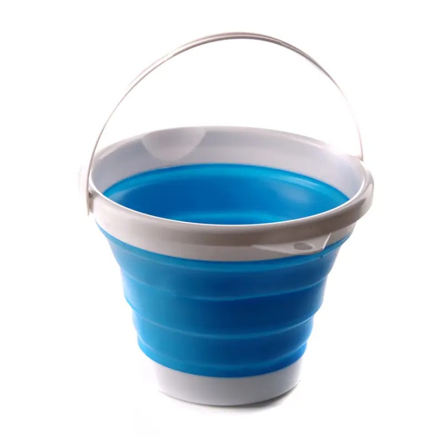 Відро складане силіконове СИЛА 10 л blue
