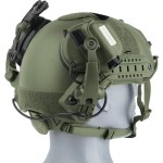 Активні навушники Earmor M32, з тримачем ARC Rails на каску (Мікрофон) green