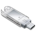 Ніж Victorinox Victorinox@work 58мм,8функ,черв.прозор ,USB3.0,3.1 32Gb (блістер)