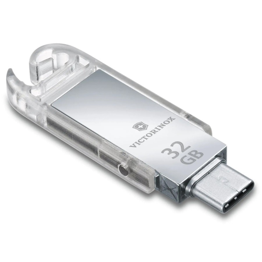 Ніж Victorinox Victorinox@work 58мм,8функ,черв.прозор ,USB3.0,3.1 32Gb (блістер)