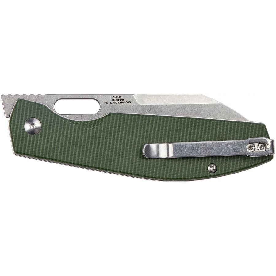 Ніж CJRB Ekko, AR-RPM9 Steel, Micarta green