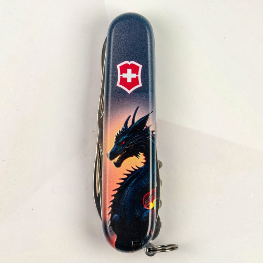 Ніж Victorinox Climber Zodiac 91мм,14функ ,Дракон в променях сонця