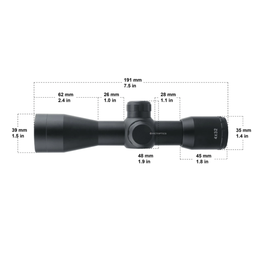 Приціл оптичний Vector Optics B1 4x32C (25,4 мм) SFP R14