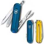 Ніж Victorinox Classic SD Ukraine 58мм,7функ,син.прозор-жовт.прозор