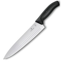 Кухонний ніж Victorinox SwissClassic Carving лезо 25см ріфл. з чорн. ручкою у подар.упак.