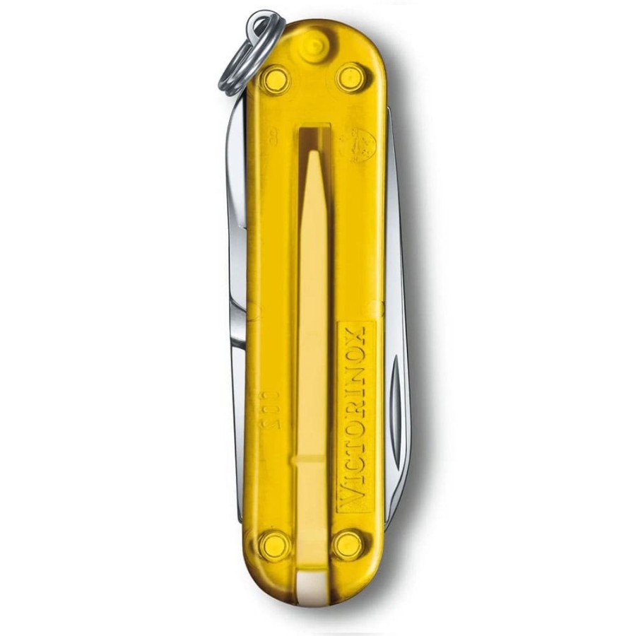 Ніж Victorinox Classic SD Ukraine 58мм,7функ,син.прозор-жовт.прозор