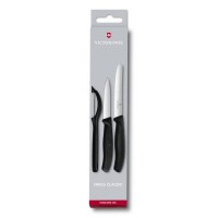 Набір кухонний Victorinox SwissClassic Paring Set 3шт з чорн. ручкою (2 ножа, овочечистка) у подар.упак.
