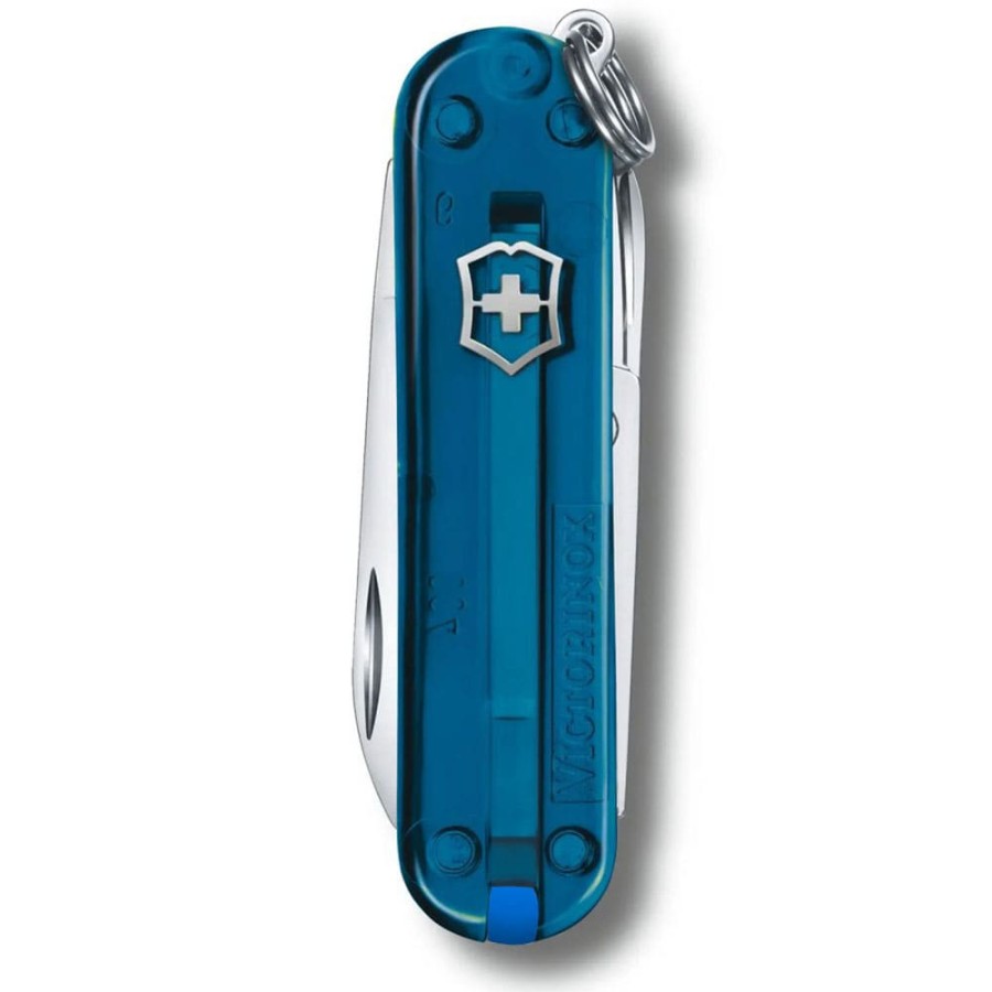 Ніж Victorinox Classic SD Ukraine 58мм,7функ,син.прозор-жовт.прозор