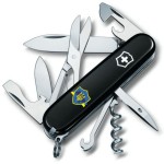 Складаний ніж Victorinox CLIMBER UKRAINE Тризуб на щиті зі стрічкою 1.3703.3_T1070u