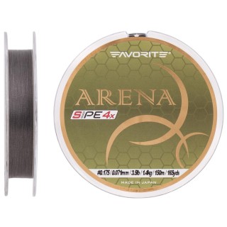Шнур Favorite Arena PE 4x 150m (silver gray) #0.175/0.071mm 3.5lb/1.4kg