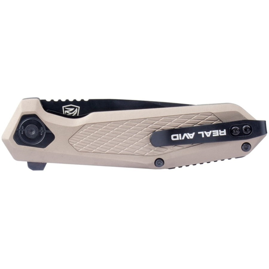 Ніж Real Avid RAV-3, Black Oxide, Aluminum + SS beige