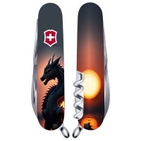 Ніж Victorinox Climber Zodiac 91мм,14функ ,Дракон в променях сонця