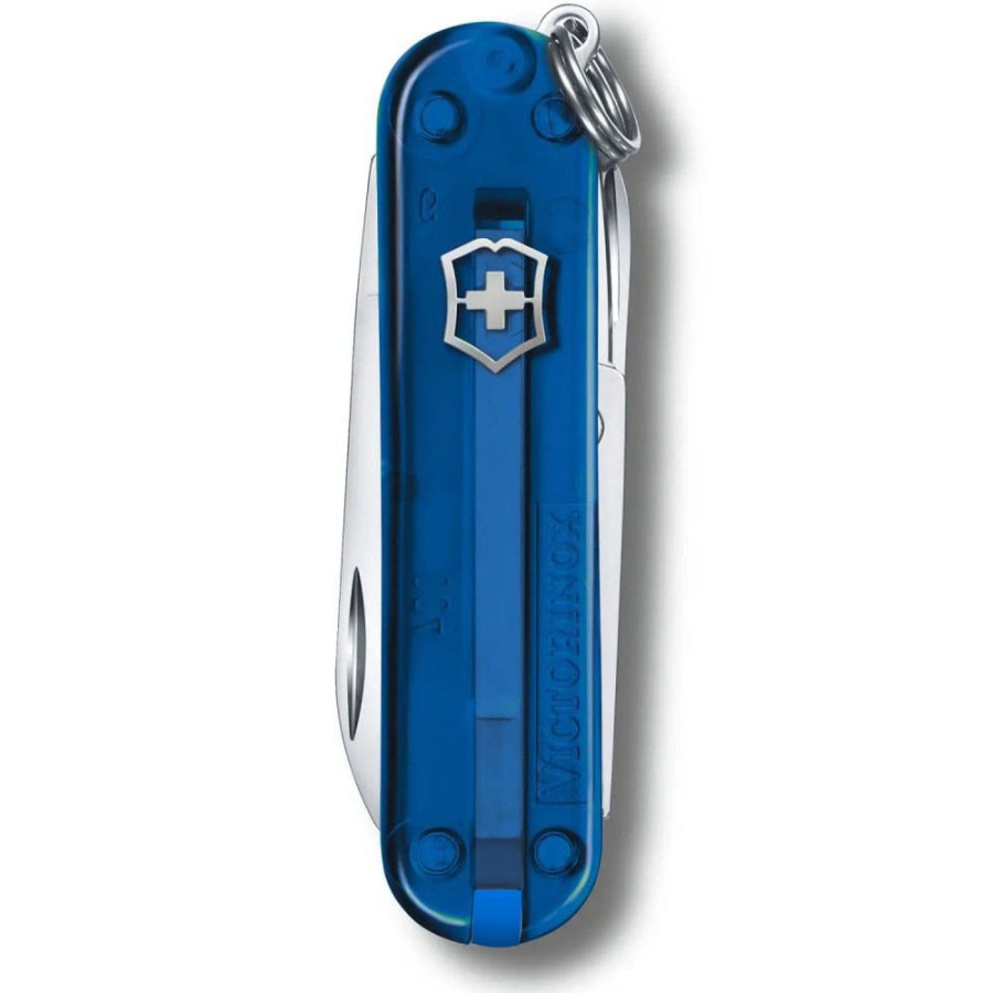 Ніж Victorinox Classic SD Ukraine 58мм,7функ,син.прозор-жовт.прозор